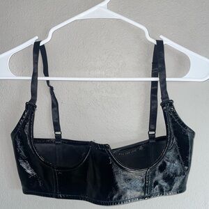 Black Patent Leather look vegan sexy lingerie Small
